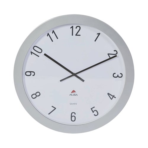 Alba Giant Wall Clock60cm ABS Glass/Grey Metal HORGIANT