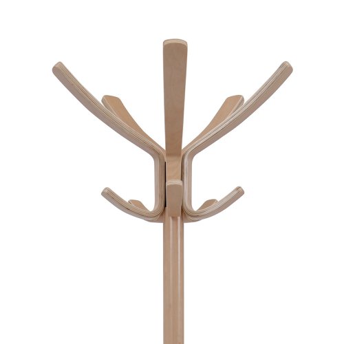 Alba Cafe Coat Stand 550x550x1760mm Light Wood ALB01243