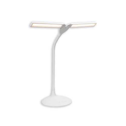 Alba Nomad Two Head Desk Lamp White LEDTWIN BC UK