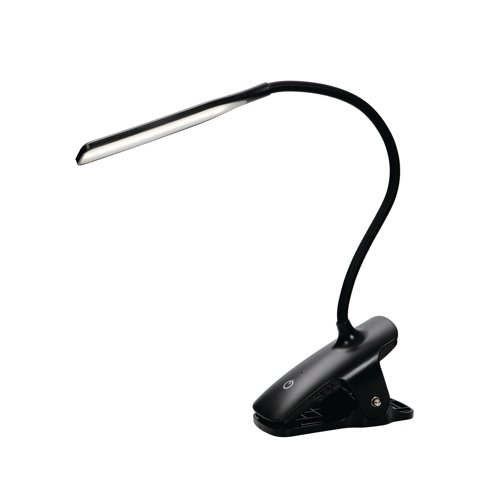 Alba LED Wireless Desk Lamp with Desk Top Clamp Black LEDCLIP N