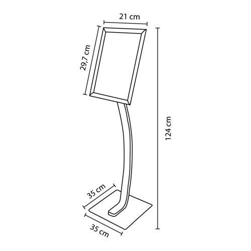 Alba Wall A4 Snap Frame Display Aluminium Frame DDSIGNA4 BC | Alba