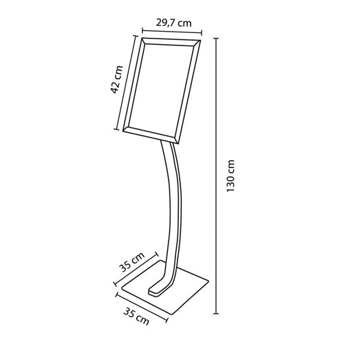 Alba Wall A3 Snap Frame Display Aluminium Frame DDSIGNA3 BC | Alba