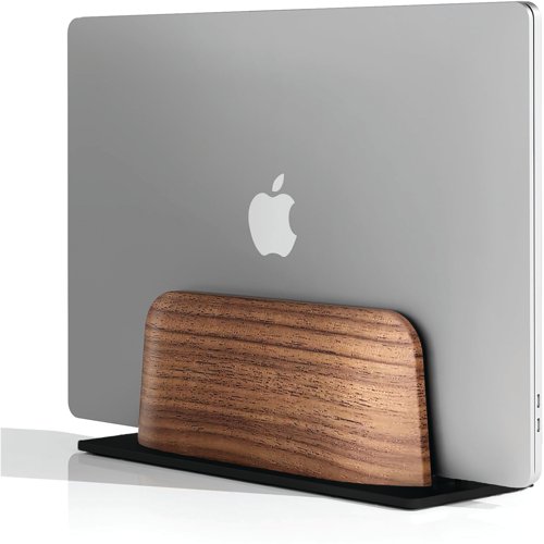 Alba Vertical Computer Stand Aluminium/Walnut ODSTAND W