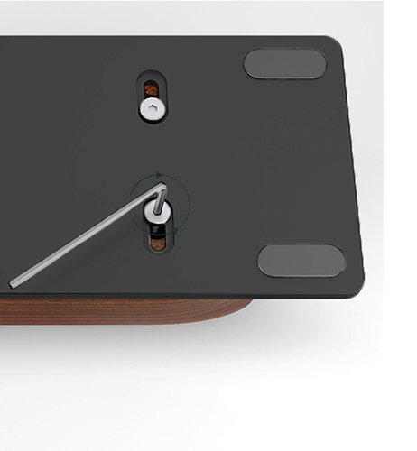 Alba Vertical Computer Stand Aluminium/Walnut ODSTAND W