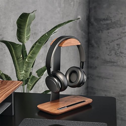 Alba HeadphoneStand Black/Walnut ODHEAD W
