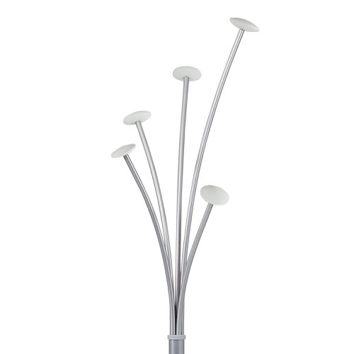 Alba Festival High Capacity Coat Stand with Umbrella Holder 350x350x1870mm Silver/White PMFESTY2BC