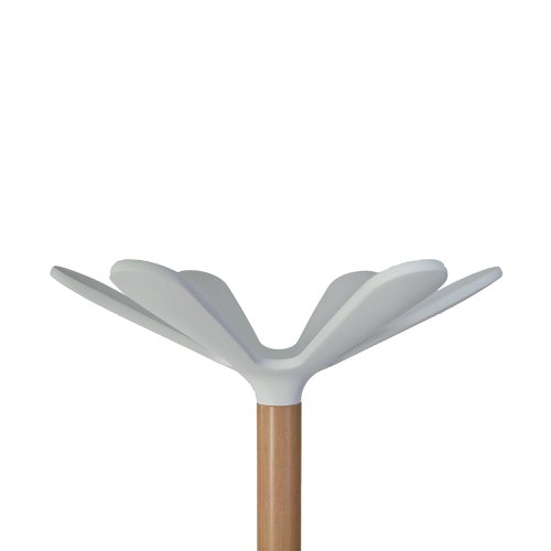 Alba Coat Stand 350x350x1750mm Beech/White ALB90566 | Alba