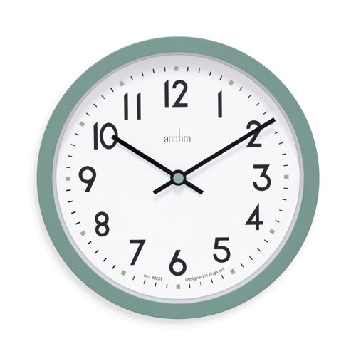 Acctim Elstow Small Office Wall Clock Green 20cm 22845