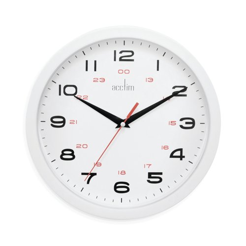 Acctim Aylesbury Office Wall Clock White 25.5cm 92/301-24
