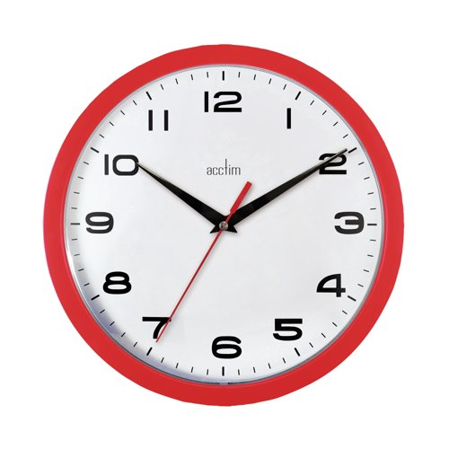 Acctim Aylesbury Wall Clock Red 92/303
