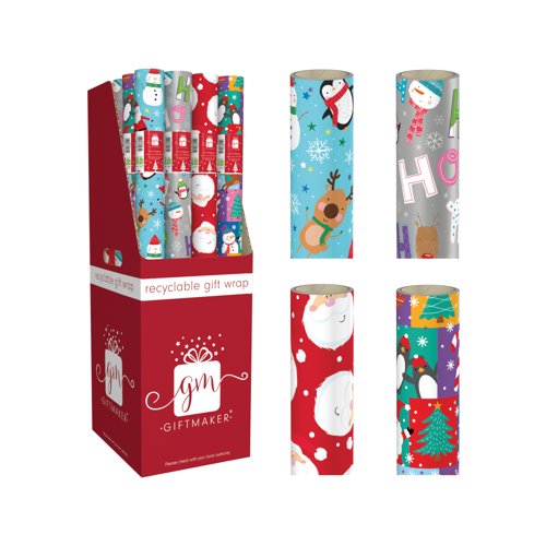 Giftmaker Santa/Friends Wrapping Paper 4m x 69cm Pack of 50 XBFGW106
