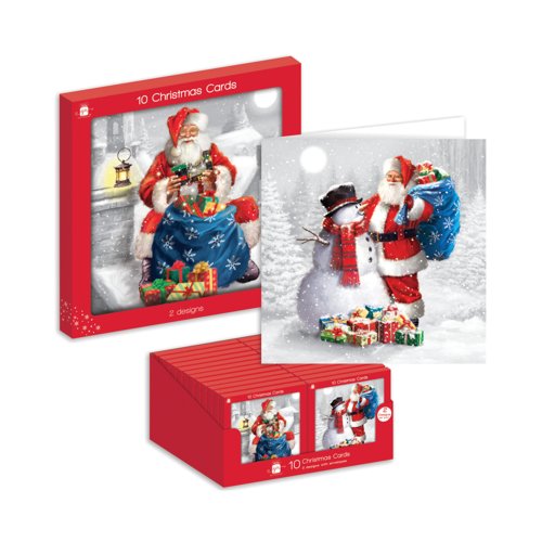 Giftmaker Square Outdoor Santa Cards x10 Pack of 24 XGIMBCC4A803