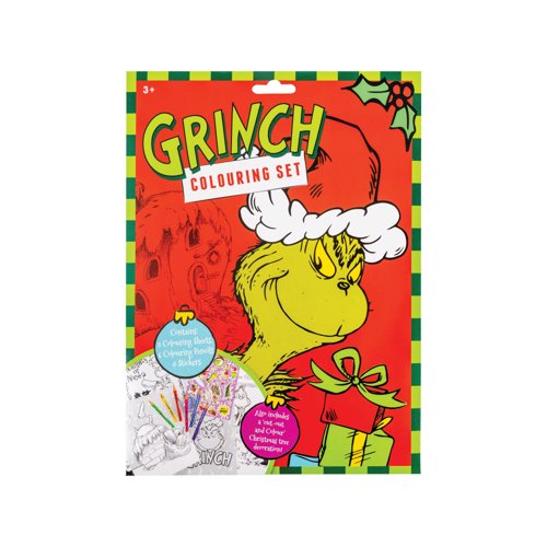 Giftmaker Grinch Christmas Colouring Set Pack of 8 XLICACC4A001