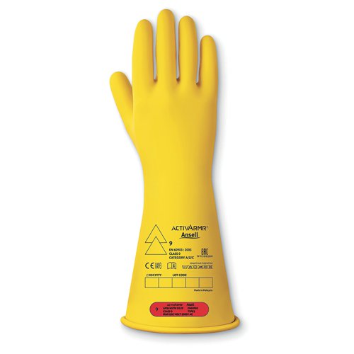 Ansell Electrical Insulating Gloves Class 0 Yellow M ANRIG014YM | Ansell