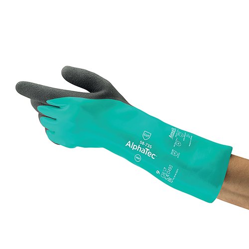 Ansell Alphatec Cut Resistant Gloves Green L (Pack of 6) AN58-735L | Ansell