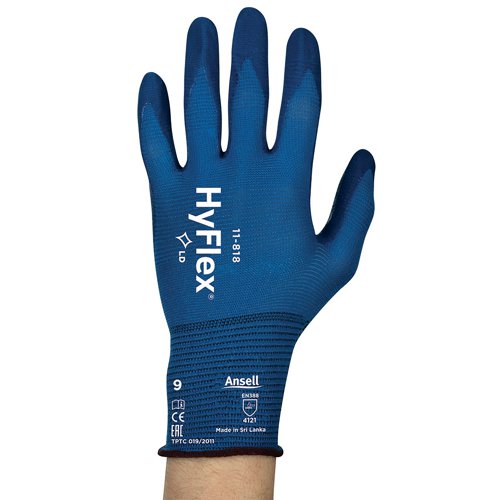 Ansell Hyflex Gloves 1 Pair Blue 2XL