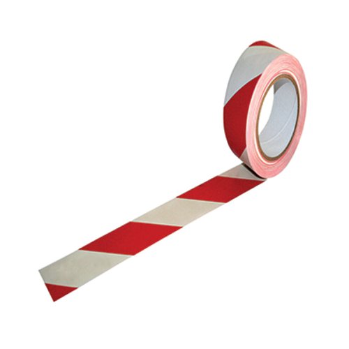 Vinyl Hazard Tape White/Red 50mmx33m (Pack of 24) 623366 | Antalis Limited