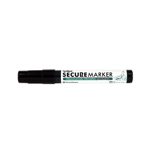 Protect your data and personal information from identity theft with the Artline Secure Marker. It contains special redacting ink which obscures information, stopping it from being easily read, copied or scanned. The redacting pen is ideal for use at home and in the office, as well as in banks, government offices, schools and legal environments.