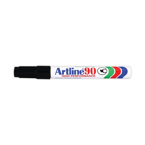 Artline 90 Chisel Tip Permanent Marker Black (Pack of 12) A901 AR80254