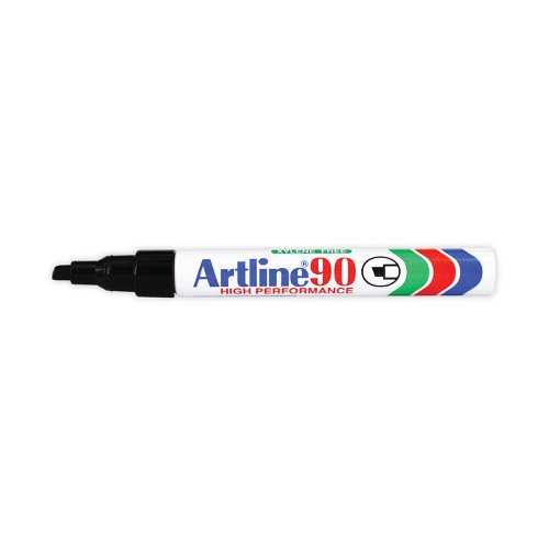 Artline 90 Chisel Tip Permanent Marker Black (Pack of 12) A901