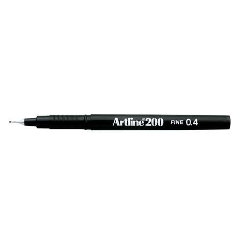 Artline 200 Fineliner Pen Fine Black (12 Pack) A2001