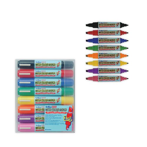 Artline 2-in-1 Flipchart Marker Assorted (Pack of 8) EK-325T-W8 | Shachihata (Europe) Ltd