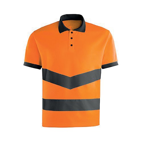 Arco Orange Hi-Vis Polo Shirt M