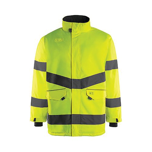 Arco Yellow Waterproof Hi-Vis Coat L