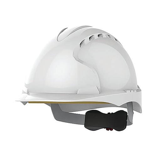 JSP Evo3 White Vented Wheel-Ratchet Safety Helmet