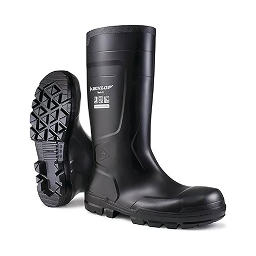 Dunlop Work-It Black S5 Safety Wellington Boots 4