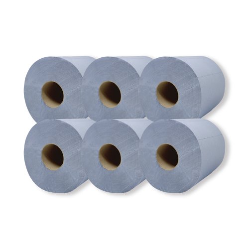 20cm Blue Hand Towel 1-Ply 230m Pack of 6 B519896