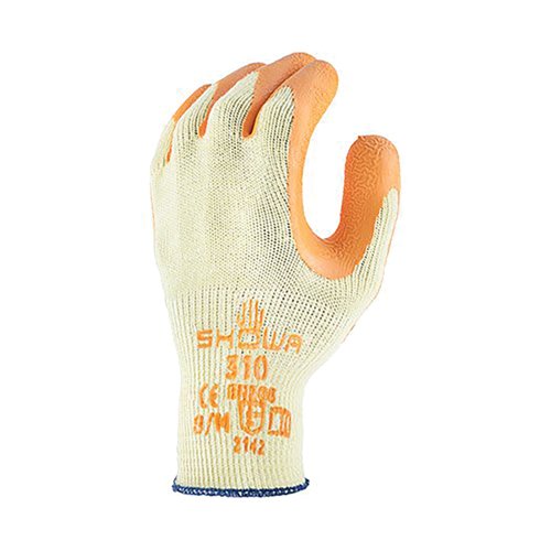 Showa 310 Orange Latex-Coated Work Gloves 10