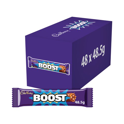 Cadbury Boost Chocolate Bar 48.5g (Pack of 48) 100129