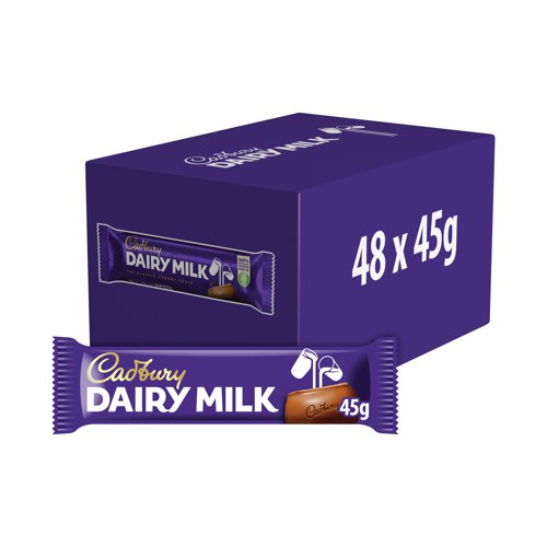 Cadbury Dairy Milk Chocolate Bar 45g (48 Pack) 968169