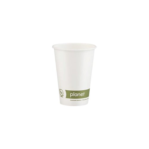 Planet 7oz Single Wall Plastic-Free Paper Hot Cup (Pack of 50) PFHCSW07