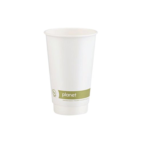 Planet 16oz Double Wall Plastic-Free Hot Cup (Pack of 25) PFHCDW16