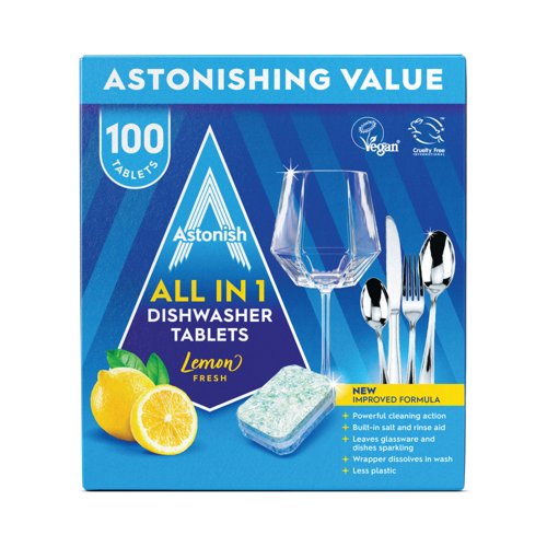 Astonish All in 1 Dishwasher Tablets Blue Pack of 100 C2174