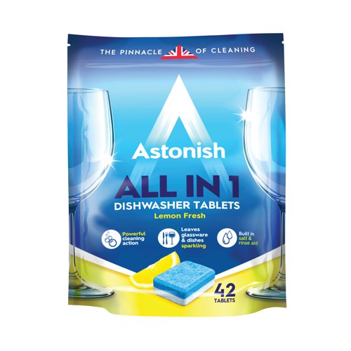 Astonish All in 1 Dishwasher Tablets Blue (Pack of 42) AST22180 | The London Oil Refining Company