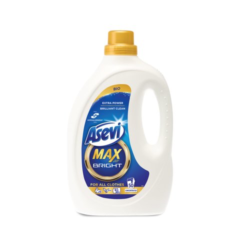 Asevi Max Liquid Laundry Detergent 50 Washes Bright 2.5L HOASE040