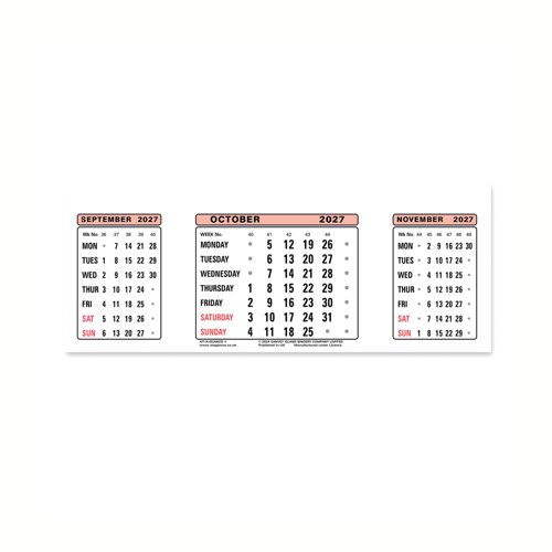 At-A-Glance Calendar Refill 2027 3SR27