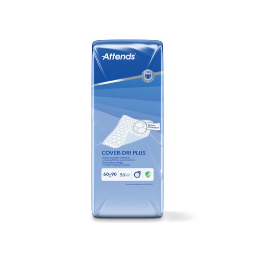 Attends Cover-Dri Bed Pad 600x900mm Plus x4 Pack of 50 36690