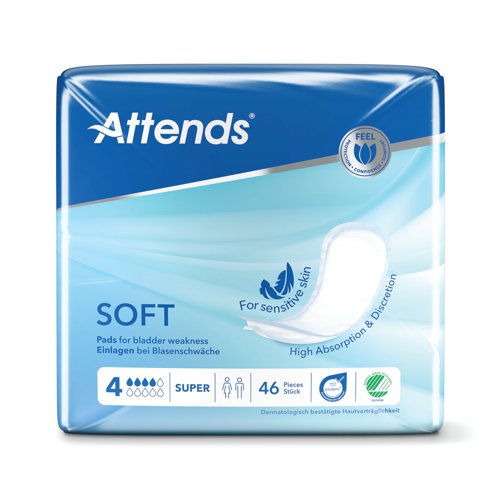Attends Soft Sanitary Pads Size 4 Super (Pack of 46) 207673