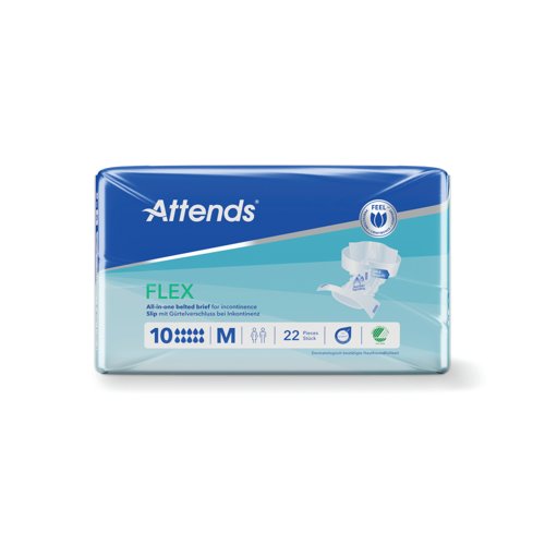Attends Flex Nappies Size 10M x4 Pack of 22 37289