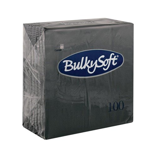 Paper Napkins 2-Ply 400mm Black (Pack of 100) 4024BKCOM