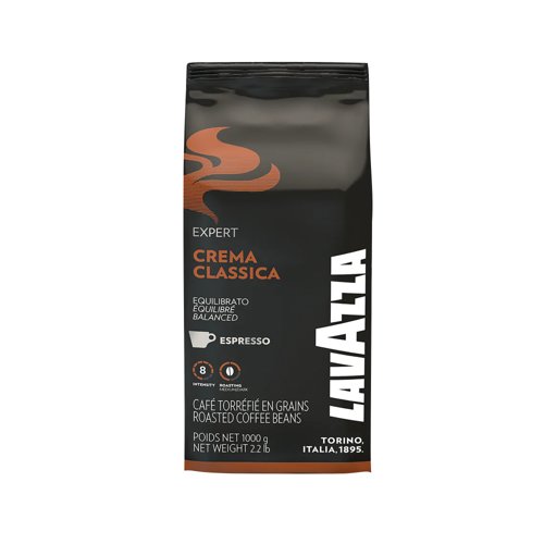 Lavazza Expert Crema Classica Roasted Coffee Beans 1kg 124602