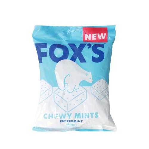 Foxs Chewy Mints Peppermint 140g Bag (Pack of 13) FOFOX025