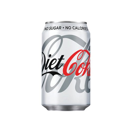 Diet Coca-Cola Soft Drink 330ml Can (Pack of 24) 0402004