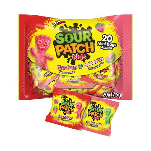 Cadbury Sour Patch Treatsize Bag Strawberry/Wmelon Pack of 20 4323296