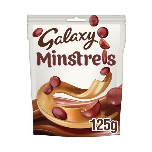 Galaxy Minstrel Milk Chocolate Button Pouch Bag 125g (Pack of 15) 122070