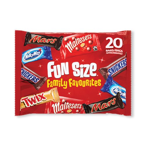 Mars Fun Size Family Favourites Milk Chocolate Bars Pack of 20 124809